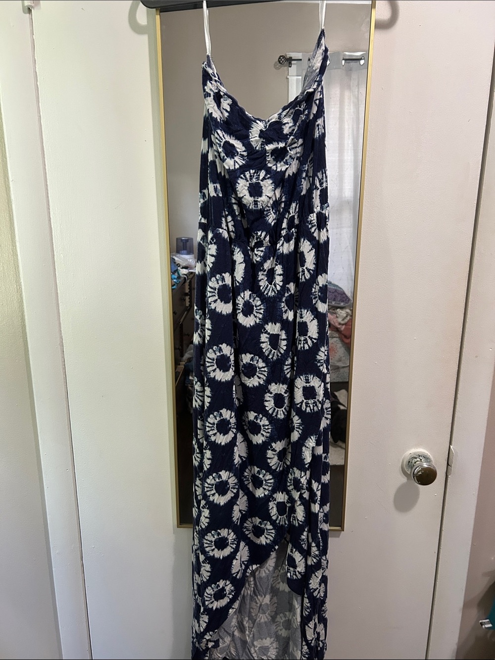 Threads 4 Thought Navy and White Tie-Dye Maxi Dress